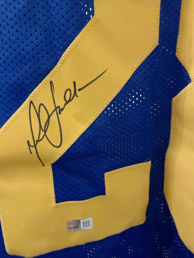 Marshall Faulk signed St Louis Rams Custom retro jersey Tristar - AutographsForSale.com