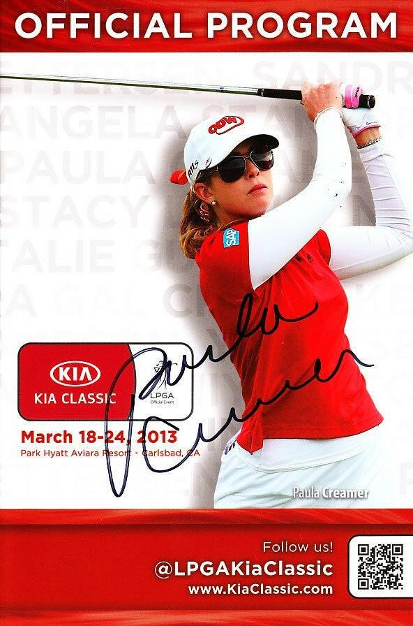 Paula Creamer autographed 2013 LPGA Kia Classic golf program - AutographsForSale.com