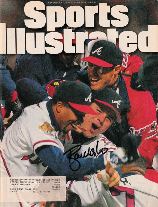 Ryan Klesko signed Braves 1995 World Series Champions Sports Illustrated magazine - AutographsForSale.com