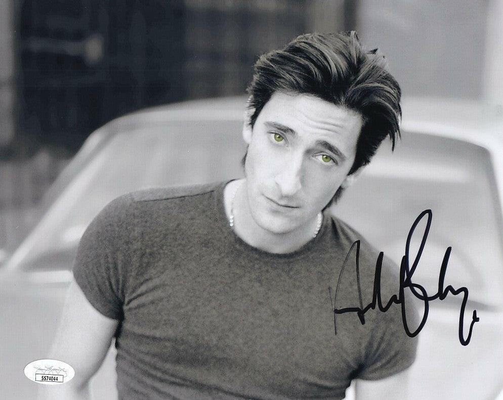 Adrien Brody autographed 8x10 black and white portrait photo JSA - AutographsForSale.com