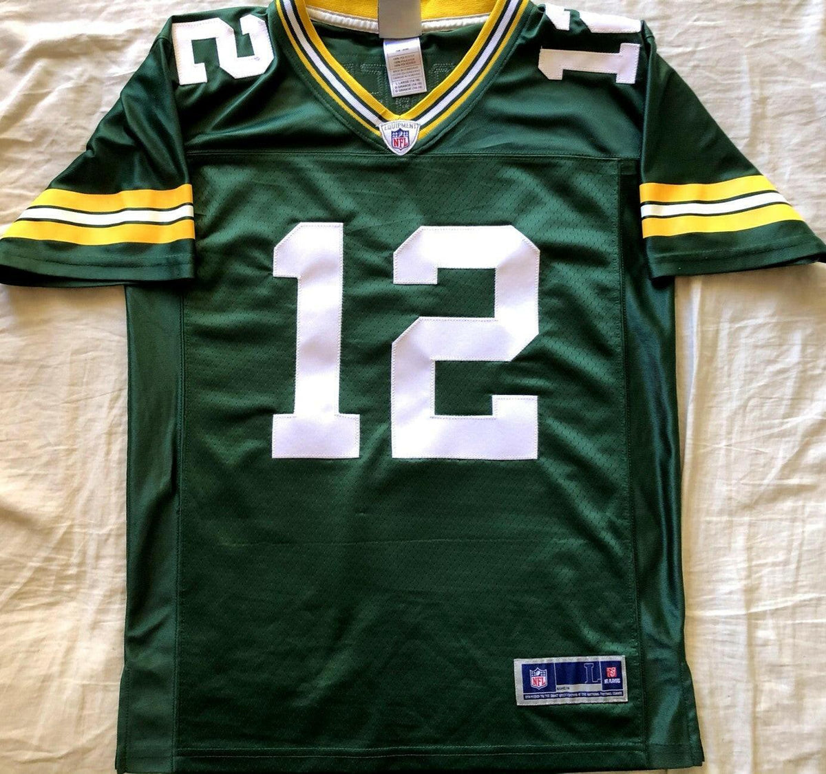 Aaron Rodgers Green Bay Packers Pro Line stitched boys Women’s youth LARGE jersey - AutographsForSale.com