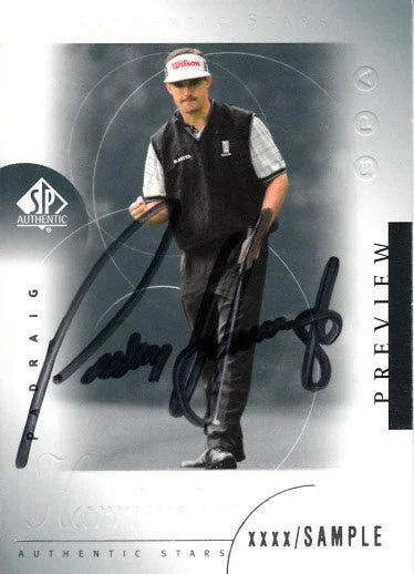 Padraig Harrington signed 2001 SP Authentic Preview golf card - AutographsForSale.com