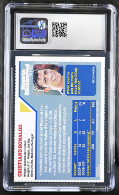 Cristiano Ronaldo 2009 Sports Illustrated for Kids soccer card CSG graded 8 - AutographsForSale.com