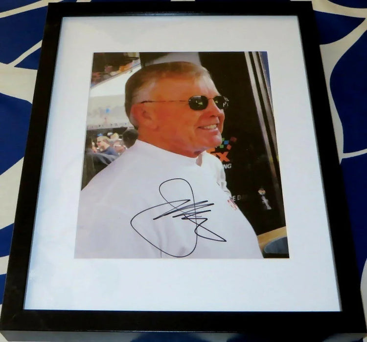 Joe Gibbs signed 8x10 photo matted & framed Flawed - AutographsForSale.com