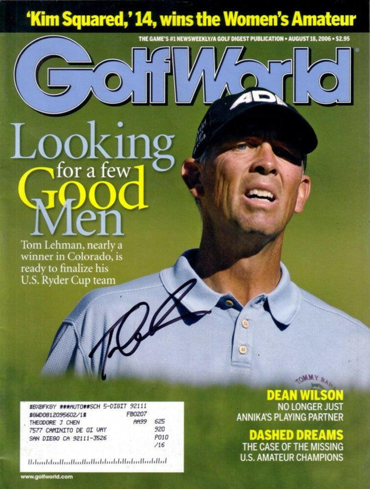 Tom Lehman autographed 2006 Golf World magazine - AutographsForSale.com