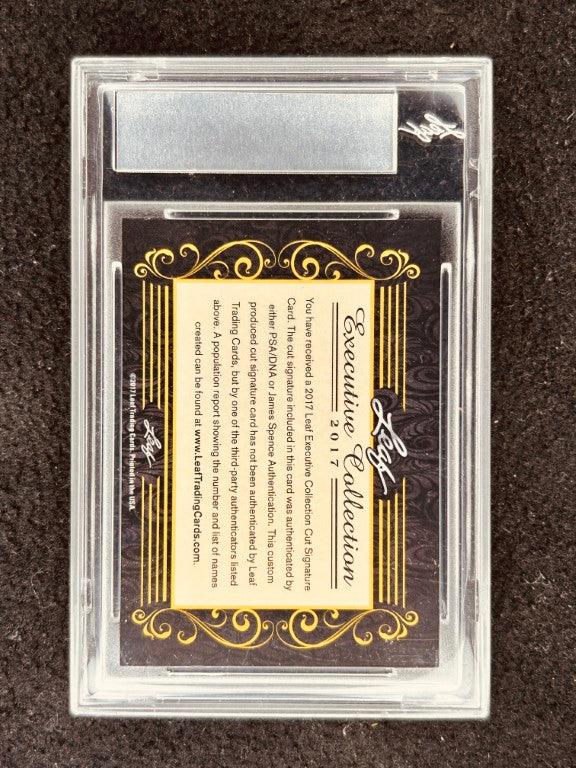 John Glenn & Wally Schirra 2017 Leaf Masterpiece Cut Signature certified signed card 1/1 JSA Mercury 7 - AutographsForSale.com