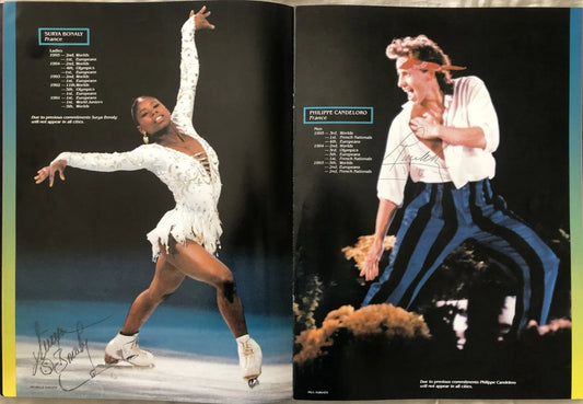 Surya Bonaly Jill Trenary Philippe Candeloro signed 1995 World Skating Champions program - AutographsForSale.com