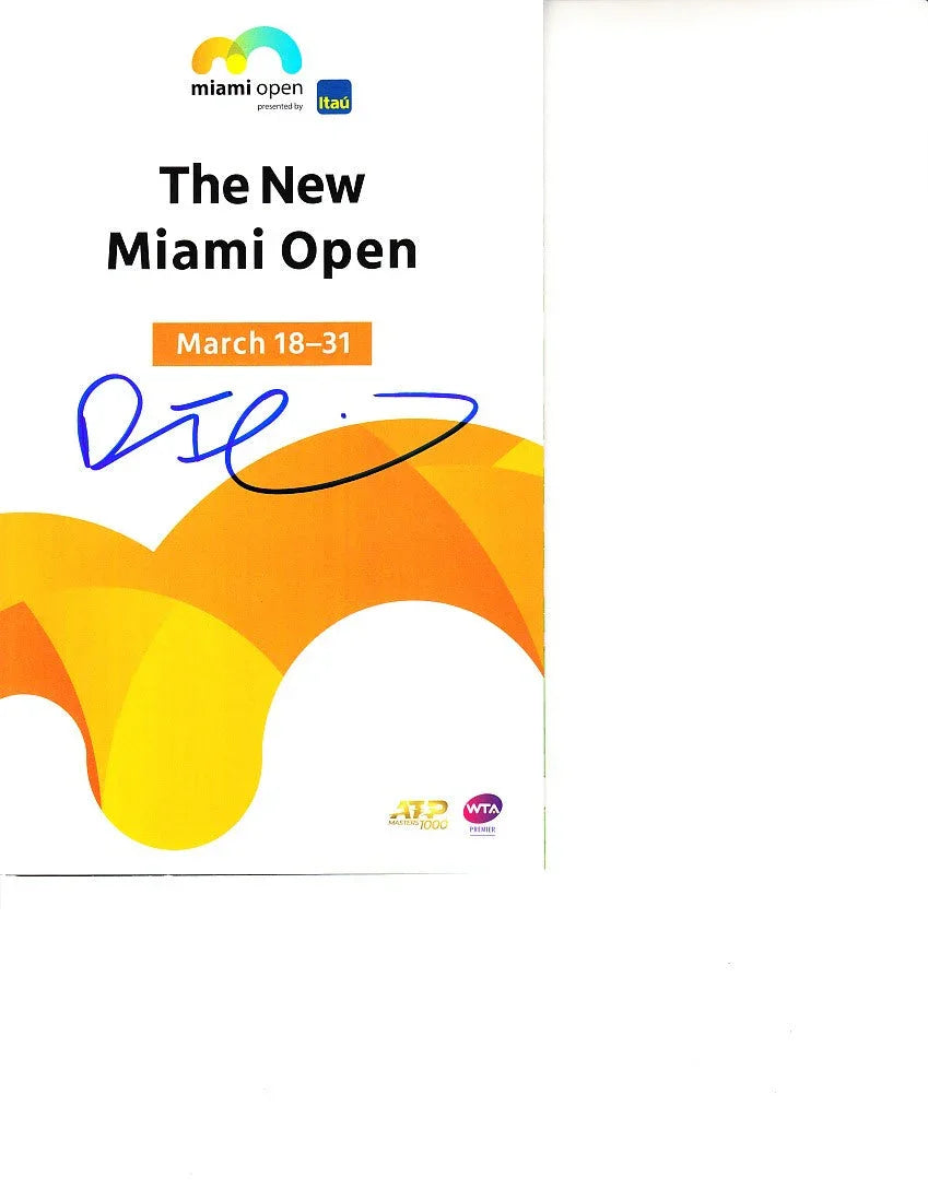 Dominic Thiem signed 2019 Miami Open tennis tournament map & program - AutographsForSale.com
