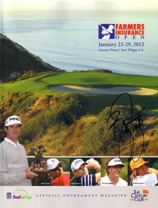 Rickie Fowler autographed 2012 Farmers Insurance Open PGA Tour golf program - AutographsForSale.com