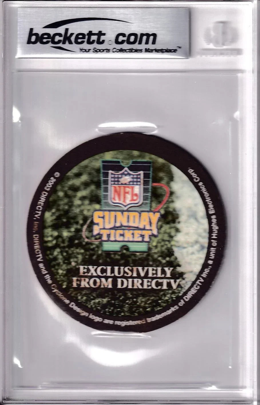 Marshall Faulk signed St Louis Rams 2003 NFL Sunday ticket coaster BAS certified - AutographsForSale.com