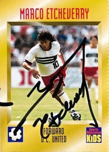 Marco Etcheverry signed MLS DC United 1997 SI for Kids card - AutographsForSale.com