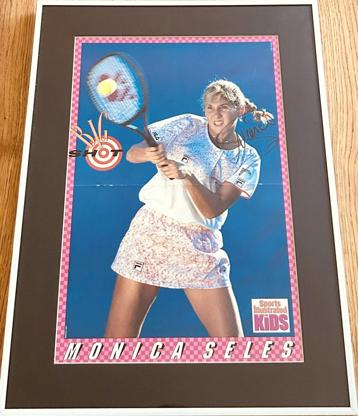 Monica Seles signed SI for Kids tennis poster framed JSA - AutographsForSale.com