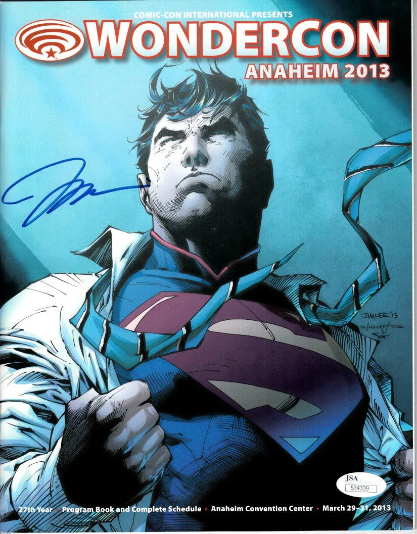 Jim Lee signed 2013 Wondercon program w/ Superman art cover JSA - AutographsForSale.com