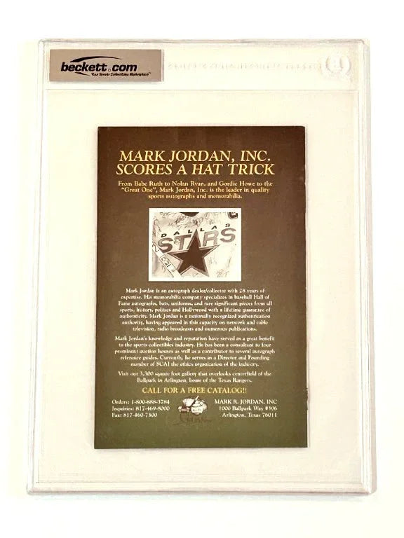 Mike Modano signed Dallas Stars Beckett mini hockey magazine BAS certified - AutographsForSale.com