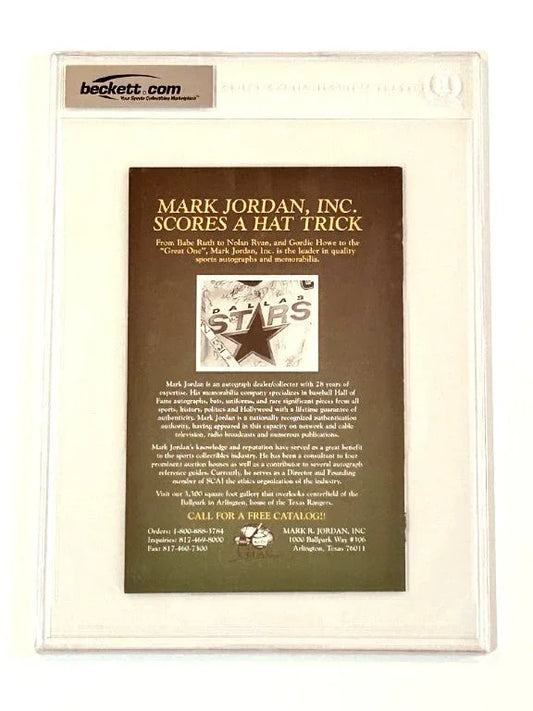 Mike Modano signed Dallas Stars Beckett mini hockey magazine BAS certified - AutographsForSale.com