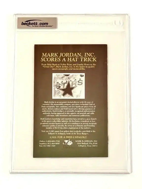 Mike Modano signed Dallas Stars Beckett mini hockey magazine BAS certified - AutographsForSale.com