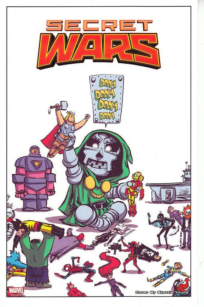 Secret Wars Marvel Comics 2015 SDCC Skottie Young art print - AutographsForSale.com