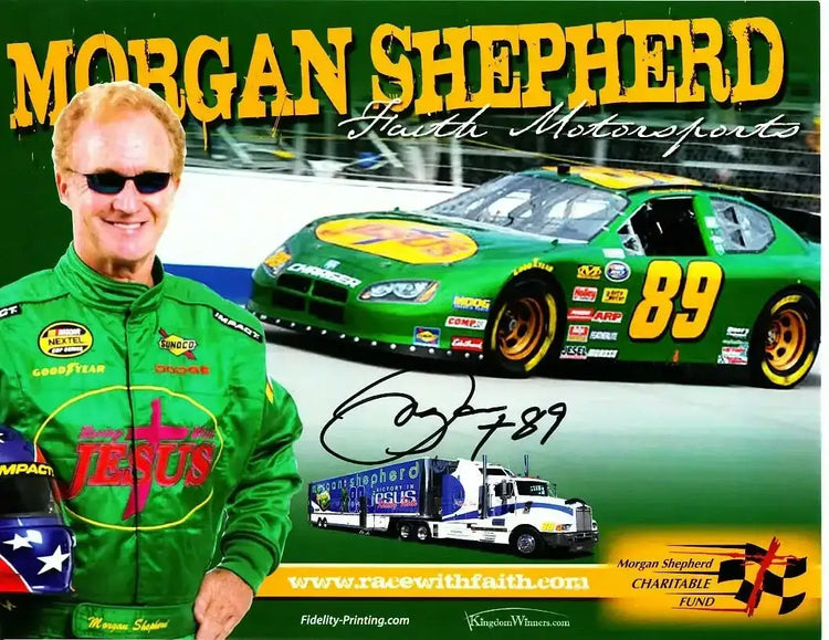 Morgan Shepherd autographed NASCAR photo - AutographsForSale.com