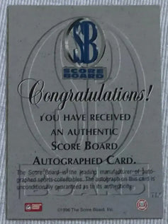 Stephon Marbury certified signed Georgia Tech 1996 Score Board card - AutographsForSale.com