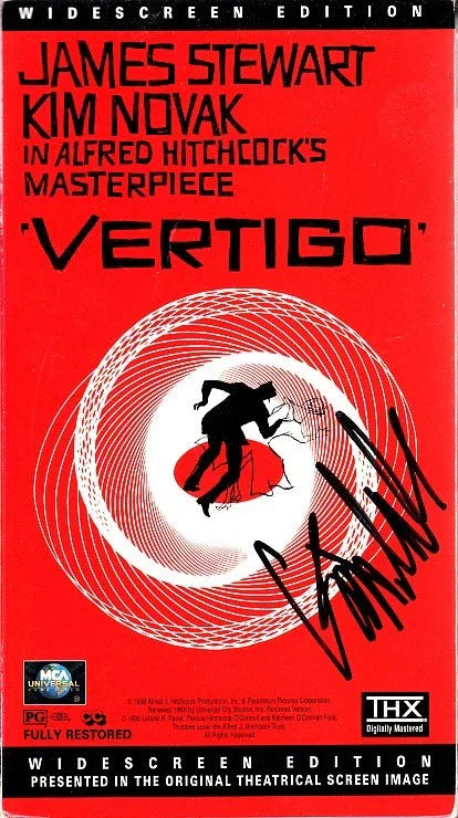 Kim Novak autographed Vertigo movie VHS video box JSA - AutographsForSale.com
