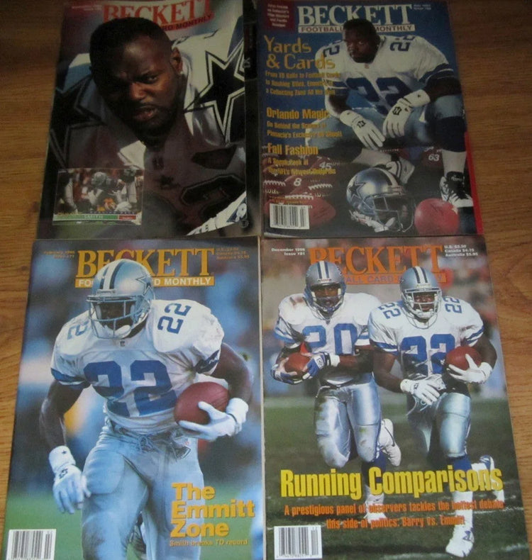 4 Emmitt Smith Dallas Cowboys Beckett Football Monthly magazines - AutographsForSale.com