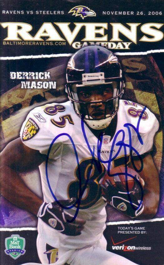 Derrick Mason signed Baltimore Ravens 2006 Gameday program - AutographsForSale.com