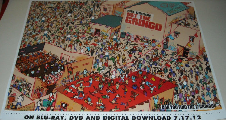 Get Gringo movie 2012 SDCC 16x20 movie poster Mel Gibson - AutographsForSale.com