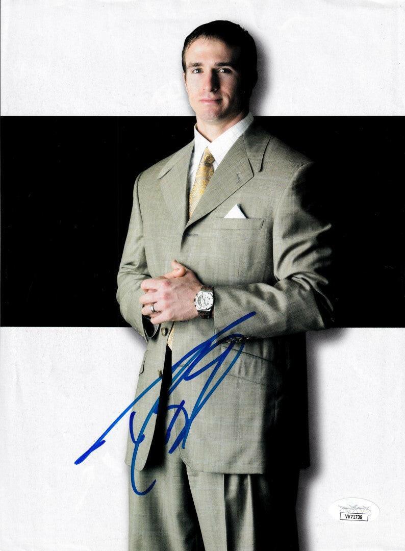 Drew Brees autographed full page magazine photo JSA Saints - AutographsForSale.com