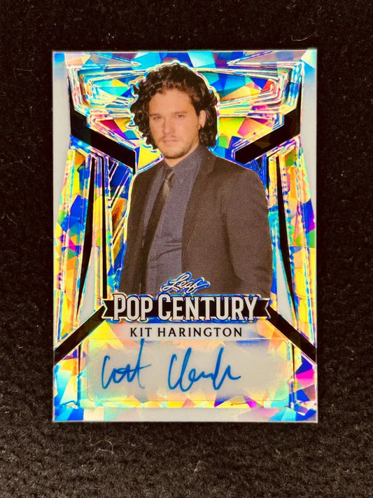 Kit Harington certified autograph 2023 Leaf Pop Century Silver Crystal card Game of Thrones - AutographsForSale.com
