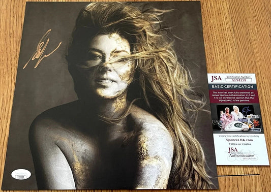 Shania Twain signed Queen of Me LP Record insert 11x11 photo JSA - AutographsForSale.com