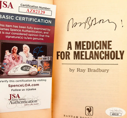 Ray Bradbury autographed A Medicine for Melancholy book JSA - AutographsForSale.com