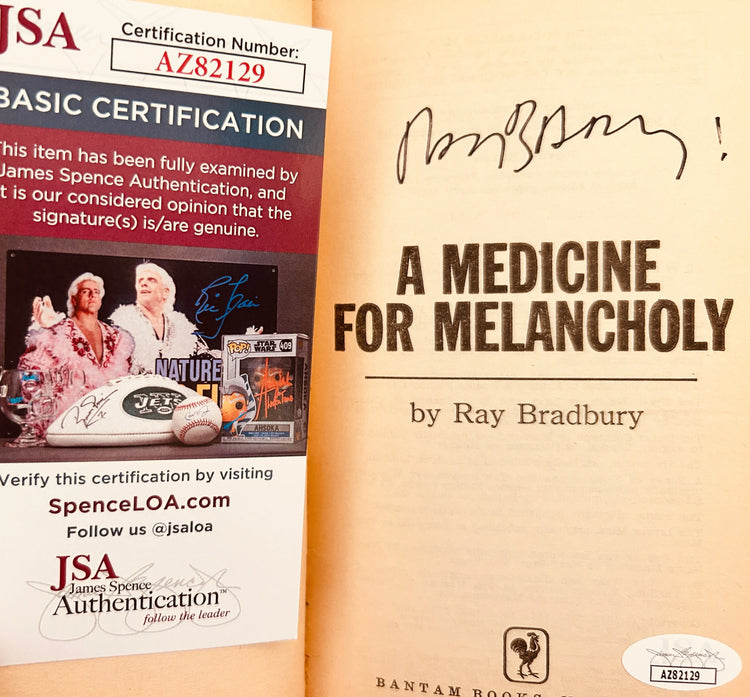 Ray Bradbury autographed A Medicine for Melancholy book JSA - AutographsForSale.com