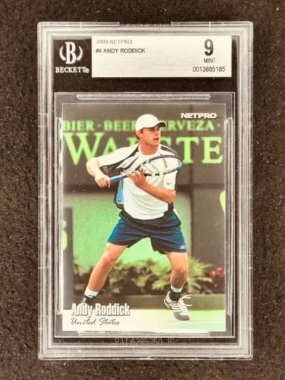 Andy Roddick 2003 NetPro Tennis Rookie Card 4 BGS grade 9 MT - AutographsForSale.com