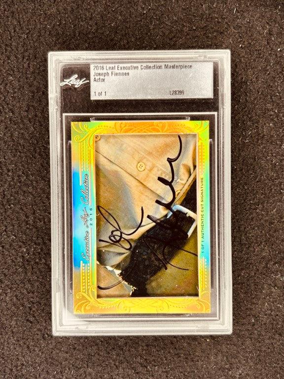 Joseph Fiennes 2016 Leaf Masterpiece Cut Signature certified autograph card 1/1 JSA Handmaid’s Tale - AutographsForSale.com