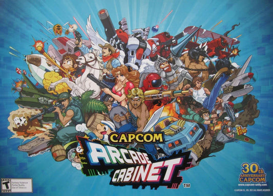 Arcade Cabinet Video Game 2013 Capcom 30th Anniversary 14x20 poster - AutographsForSale.com