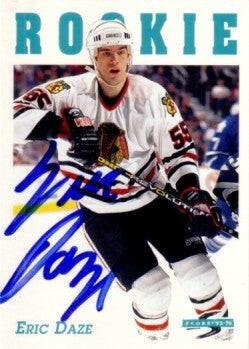 Eric Daze autographed Chicago Blackhawks 1995-96 Score card - AutographsForSale.com
