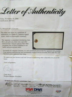 Babe Didrikson Zaharias 2015 Leaf Masterpiece Cut Signature certified autograph card 1/1 PSA/DNA - AutographsForSale.com