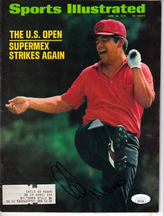 Lee Trevino signed 1971 US Open Sports Illustrated magazine JSA - AutographsForSale.com