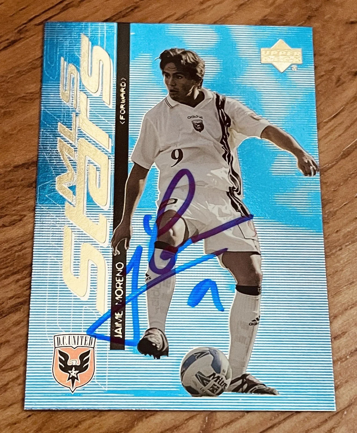 Jaime Moreno autographed 1999 MLS DC United card - AutographsForSale.com