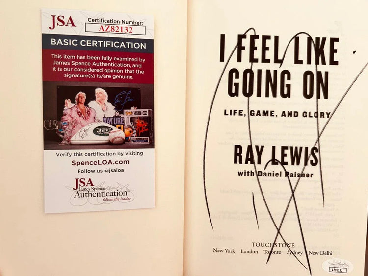 Ray Lewis autographed I Feel Like Going On book JSA Ravens - AutographsForSale.com
