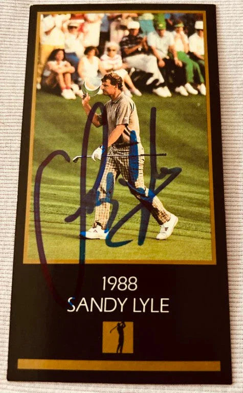 Sandy Lyle autographed 1988 Masters Champion golf card - AutographsForSale.com