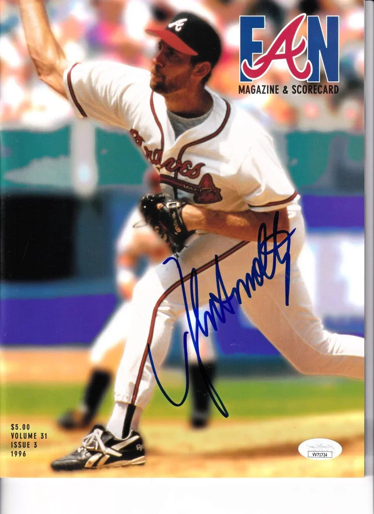 John Smoltz autographed Atlanta Braves 1996 game program JSA - AutographsForSale.com