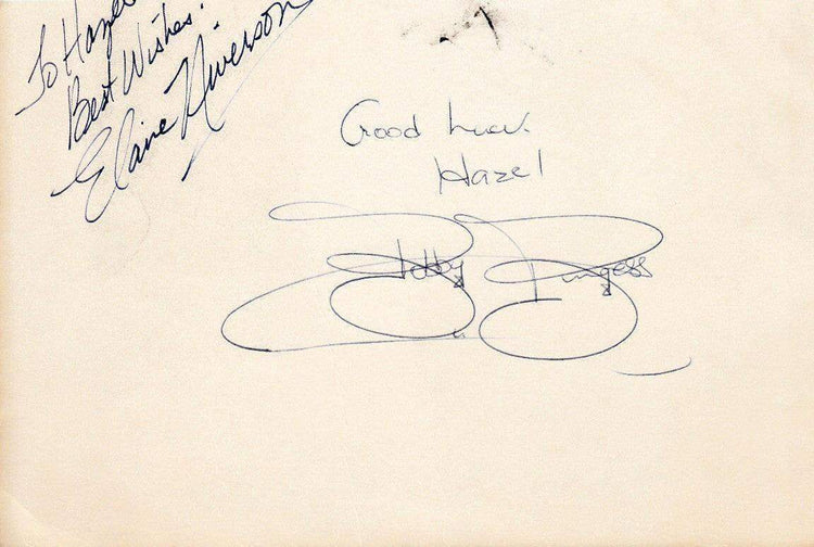 Bobby Burgess & Elaine Niverson Lawrence Welk Show dancers autographs - AutographsForSale.com