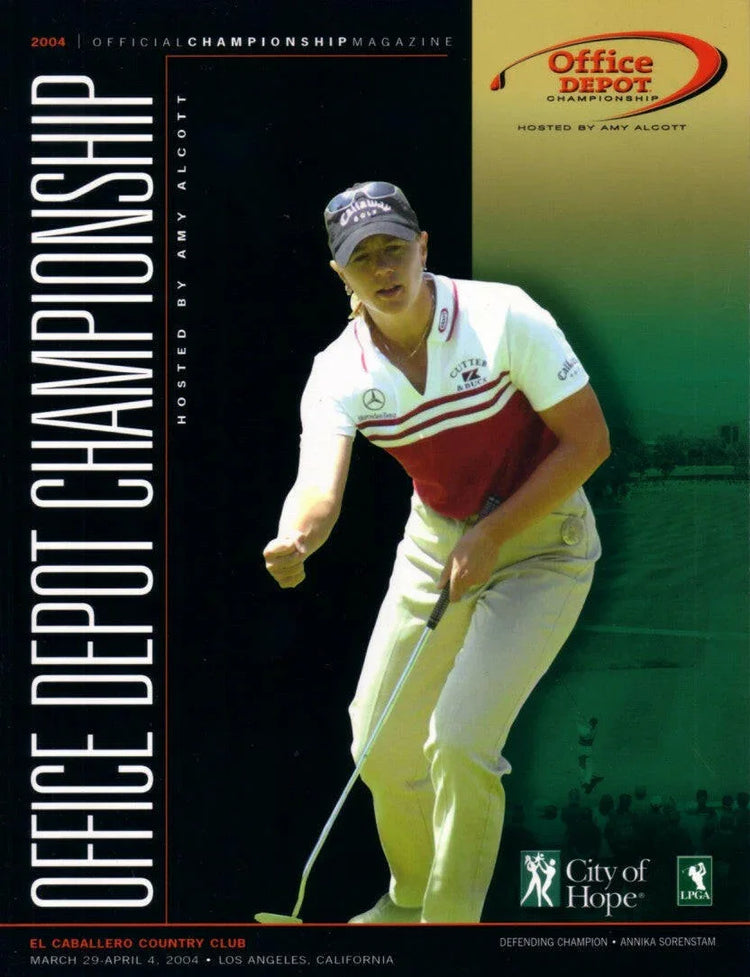 Annika Sorenstam Career Win 50 2004 LPGA Office Depot golf program - AutographsForSale.com