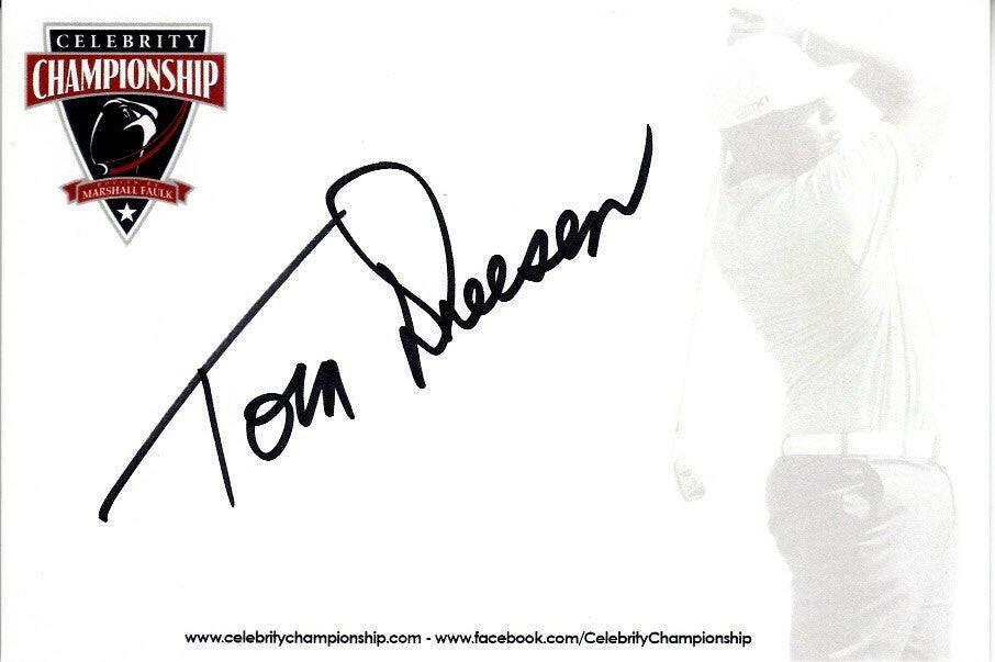 Tom Dreesen autographed 4x6 Signature card - AutographsForSale.com
