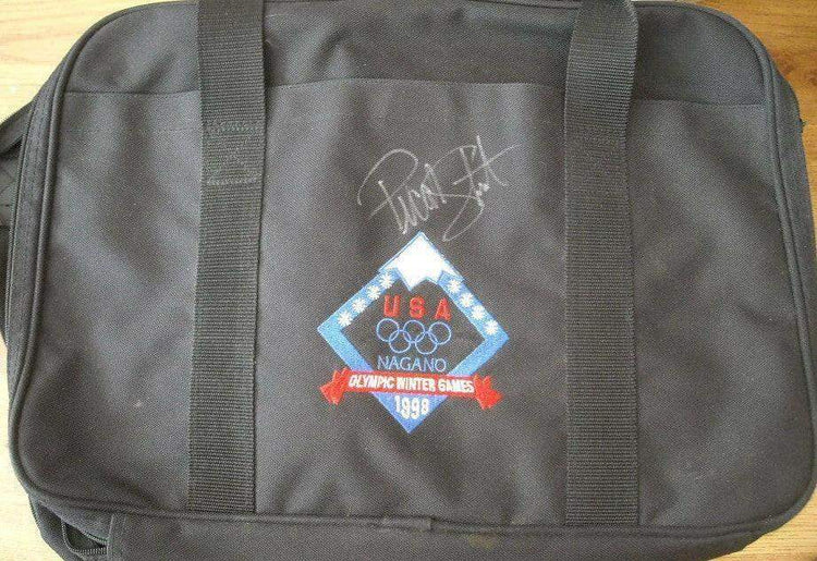 Picabo Street signed 1998 US Winter Olympic Games embroidered logo laptop portfolio bag - AutographsForSale.com