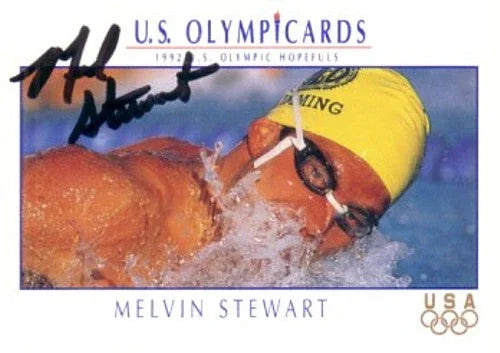 Melvin Stewart signed 1992 Impel US Olympic Hopefuls swimming card - AutographsForSale.com