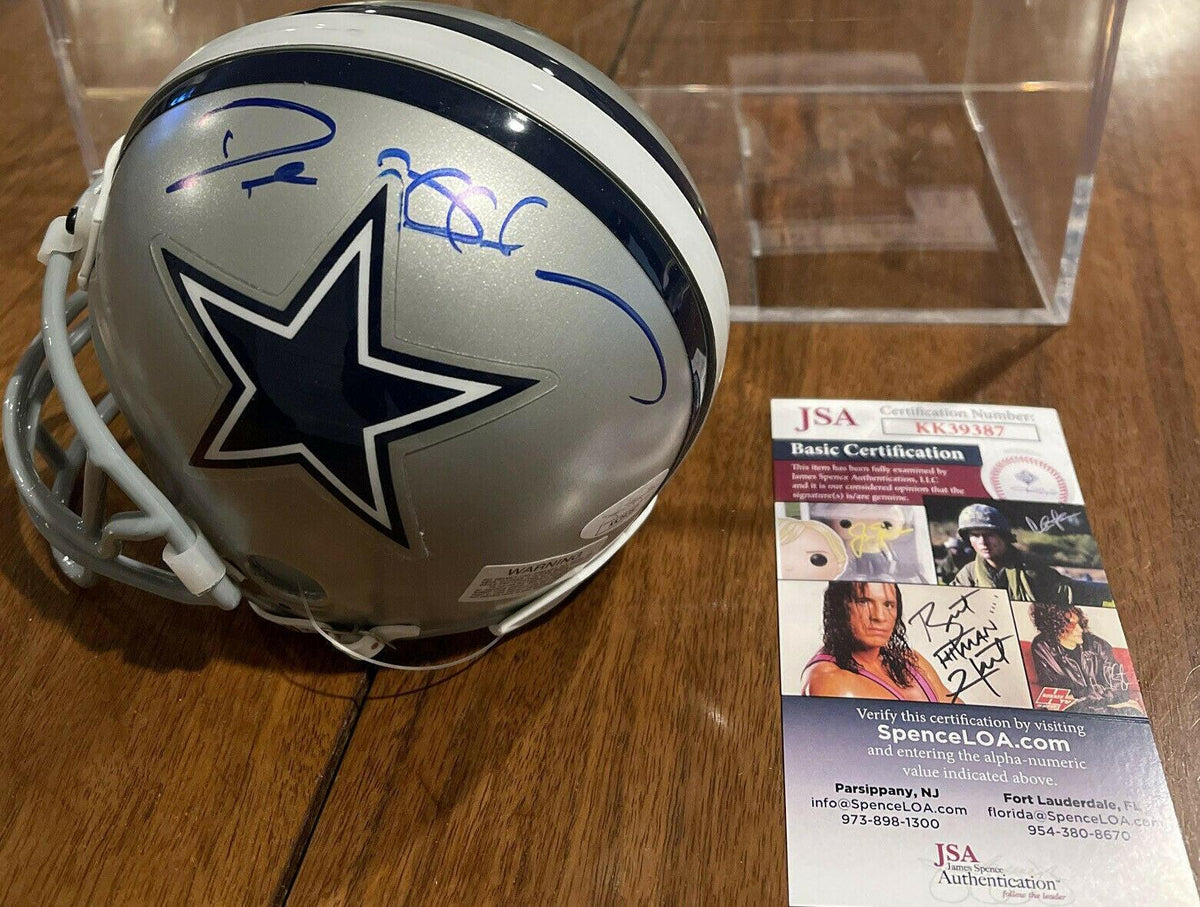 Deion Sanders autographed Dallas Cowboys mini helmet JSA - AutographsForSale.com