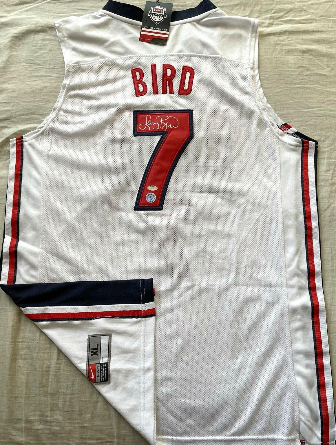 Larry Bird autographed 1992 USA Dream Team Nike white jersey (Schwartz) - AutographsForSale.com
