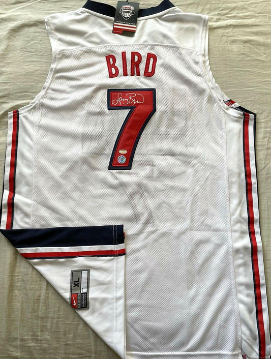 Larry Bird autographed 1992 USA Dream Team Nike white jersey (Schwartz) - AutographsForSale.com